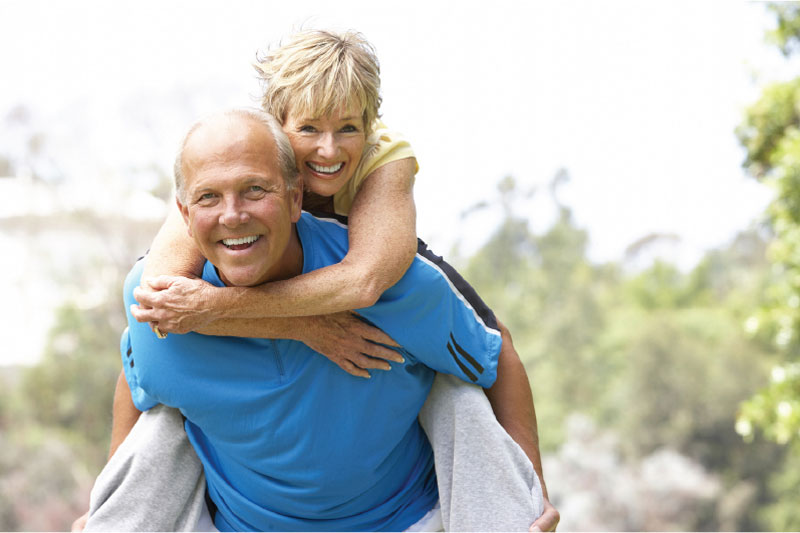 Man and woman enjoying their time together outdoors